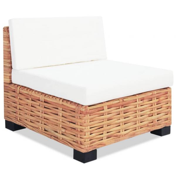 Sofagarnitur 18-tlg. Natürliches Rattan