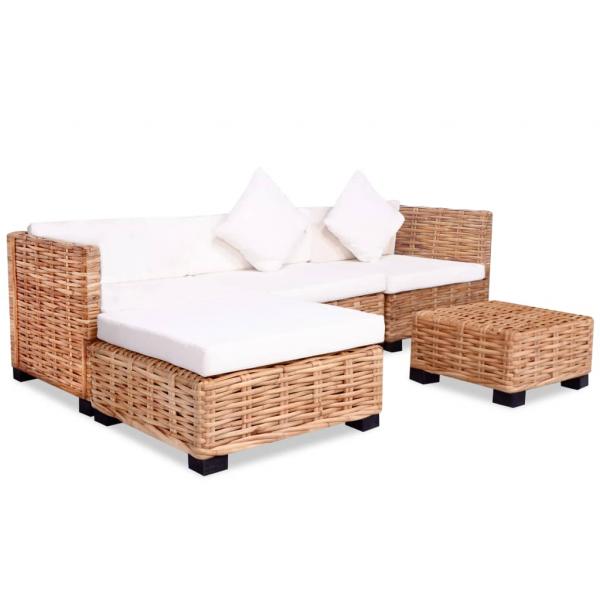 ARDEBO.de - Sofagarnitur 14-tlg. Natürliches Rattan