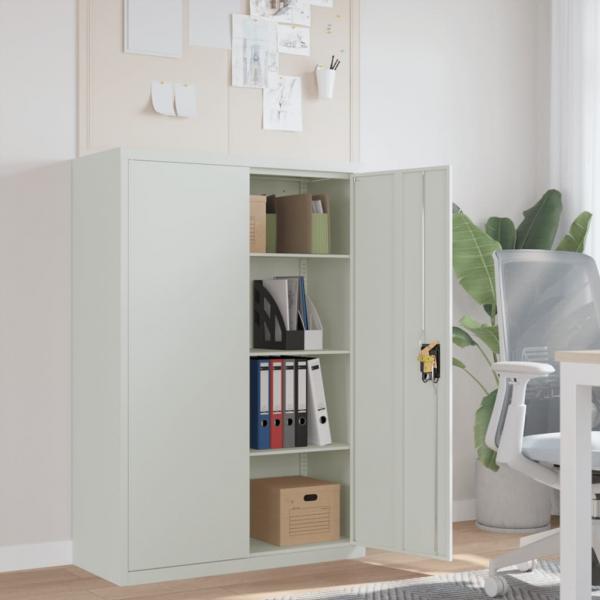 ARDEBO.de - Aktenschrank 90×40×140 cm Stahl Grau  