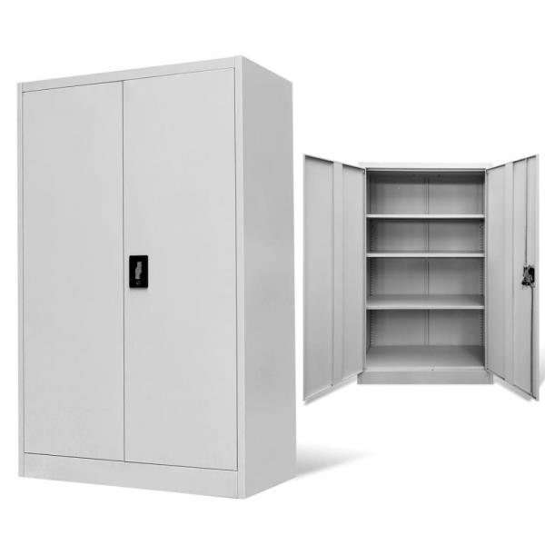 Aktenschrank 90×40×140 cm Stahl Grau  