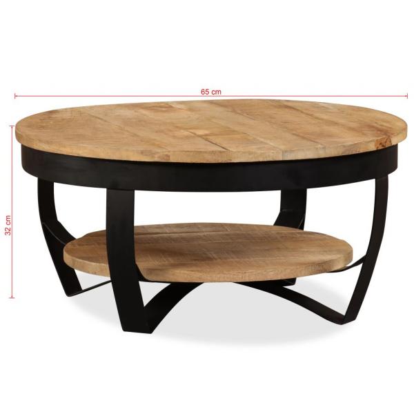 Couchtisch Raues Massives Mangoholz 65x32 cm