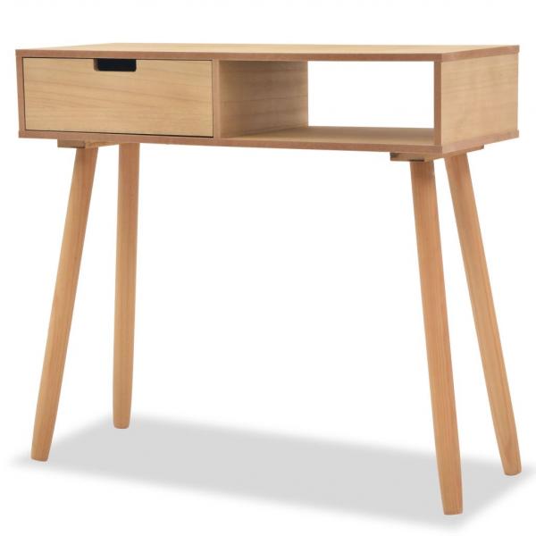 ARDEBO.de - Konsolentisch Kiefernholz Massiv 80 x 30 x 72 cm Braun