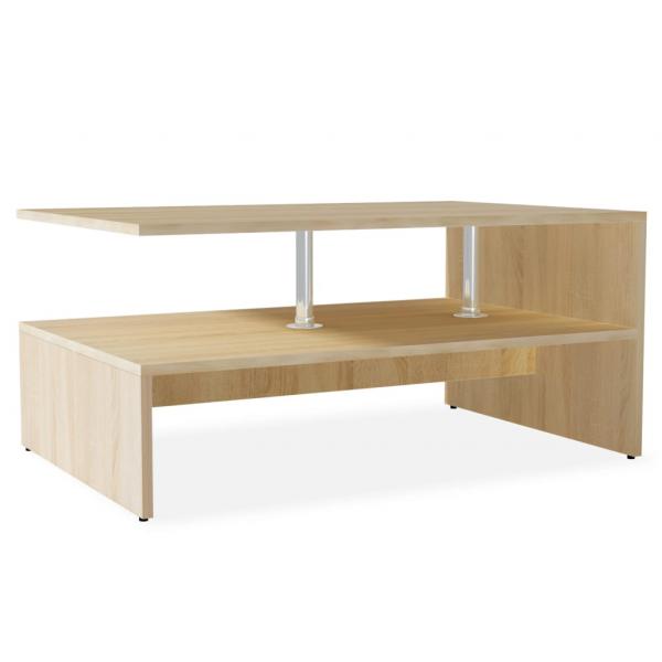 ARDEBO.de - Couchtisch Holzwerkstoff 90x59x42 cm Eiche