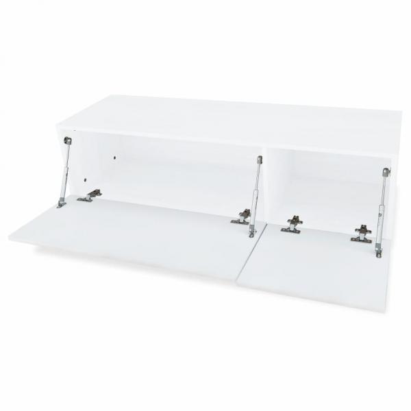 TV-Schrank Holzwerkstoff 120x40x34 cm Hochglanz-Weiß