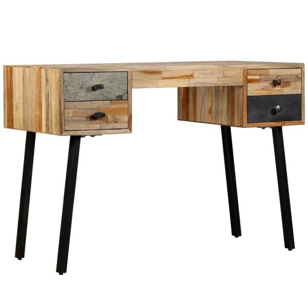 ARDEBO.de - Schreibtisch Wiederverwertetes Teak Massivholz 110 × 50 × 76 cm