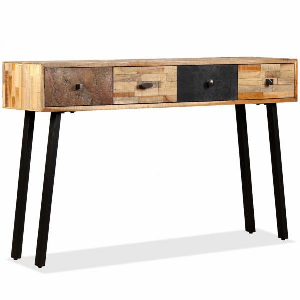 ARDEBO.de - Konsolentisch Recyceltes Teak Massiv 120 x 30 x 76 cm