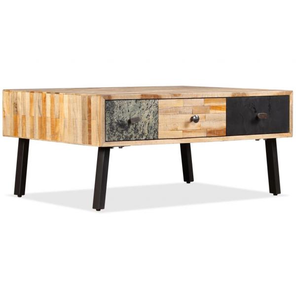 ARDEBO.de - Couchtisch Recyceltes Massivholz Teak 90x65x40 cm 