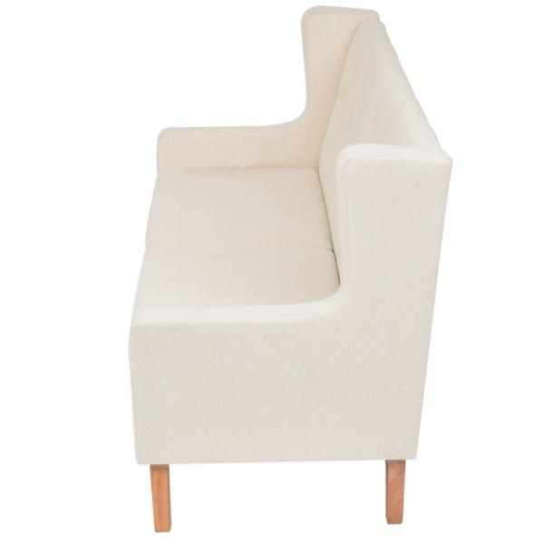 2-Sitzer Sofa Stoff Cremeweiß