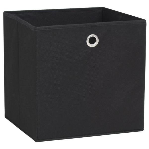 Aufbewahrungsboxen 4 Stk. Vliesstoff 32x32x32 cm Schwarz 