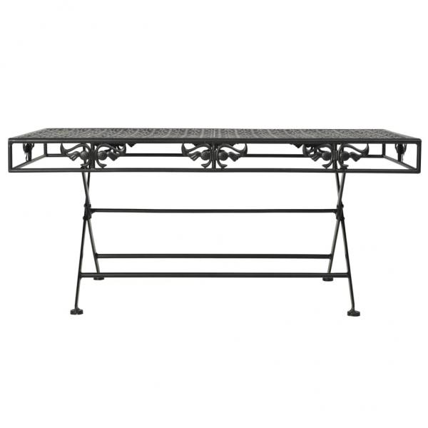   Couchtisch Klappbar Vintage-Stil Metall 100x50x45 cm Schwarz