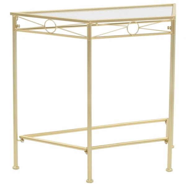 ARDEBO.de - Beistelltisch Vintage-Stil Metall 87x34x73 cm Gold 