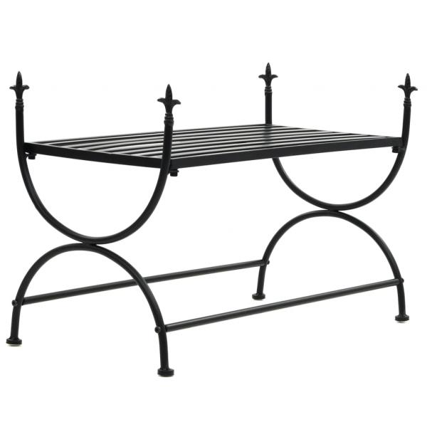 ARDEBO.de -  Bank Vintage-Stil Metall 83 x 42 x 55 cm Schwarz