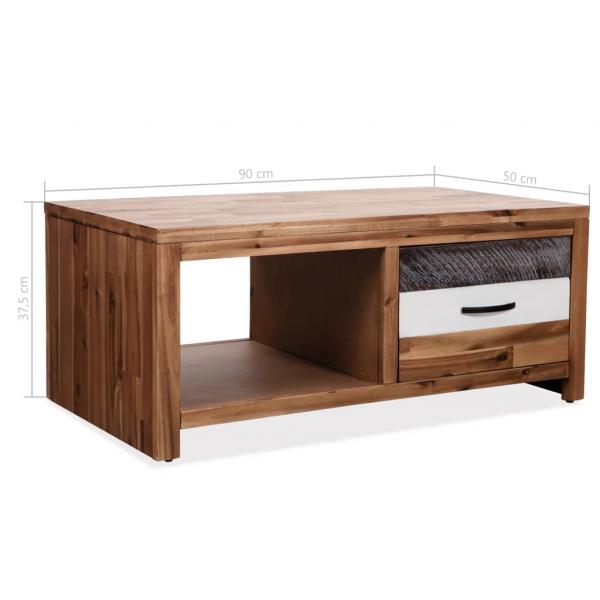 Couchtisch Massivholz Akazie 90x50x37,5 cm