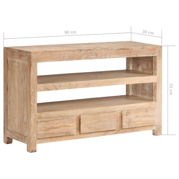 TV-Schrank Massivholz Akazie 90x30x55 cm Hellbraun