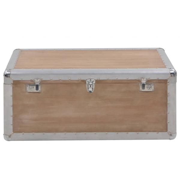 Aufbewahrungsbox Tannenholz Massiv 91x52x40 cm Braun