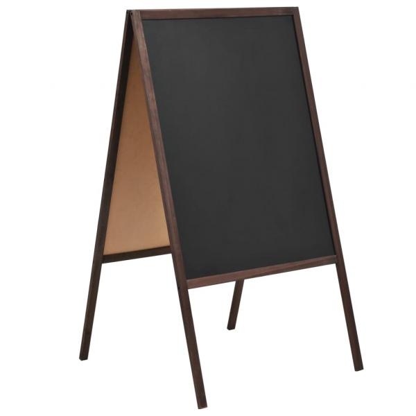 ARDEBO.de - Tafel Kundenstopper Doppelseitig Zedernholz Freistehend 60×80cm