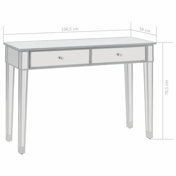 Verspiegelter Konsolentisch aus MDF und Glas 106,5x38x76,5 cm