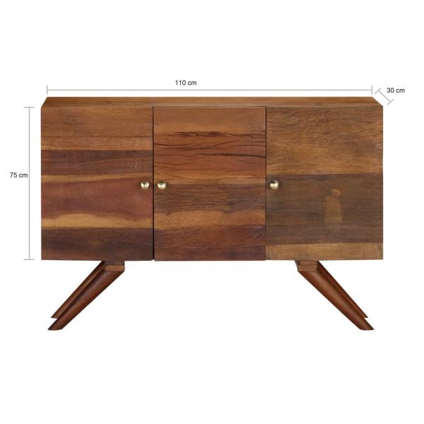 Sideboard Altholz Massiv Braun 110x30x75 cm