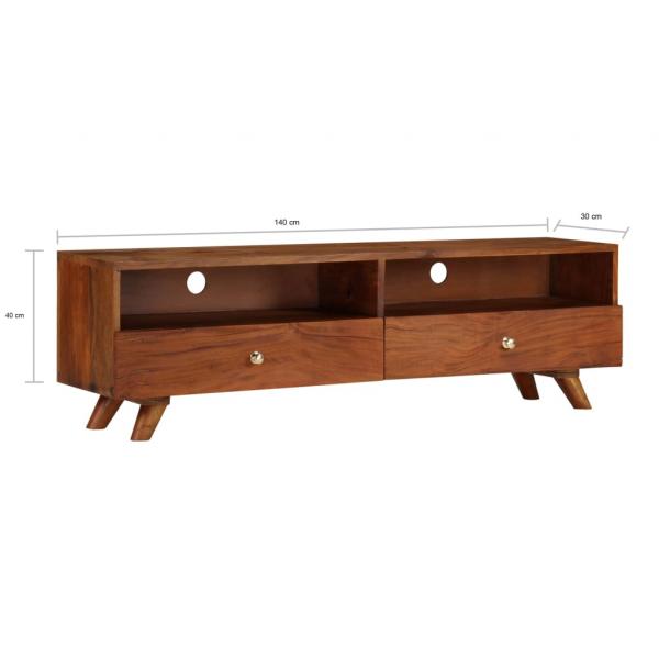 TV-Schrank Altholz Massiv 140x30x40 cm