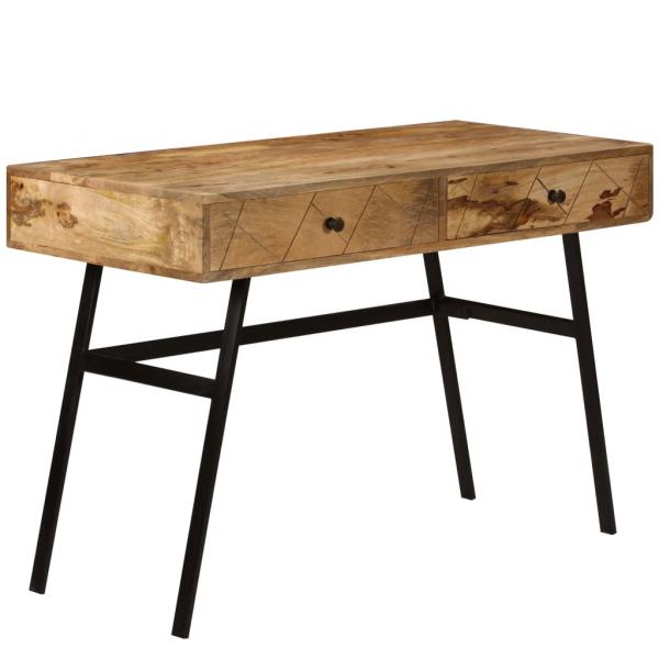 Schreibtisch mit Schubladen Massivholz Mango 110×50×76 cm