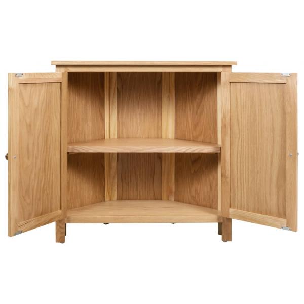 Eckschrank 80 x 33,5 x 78 cm Massivholz Eiche