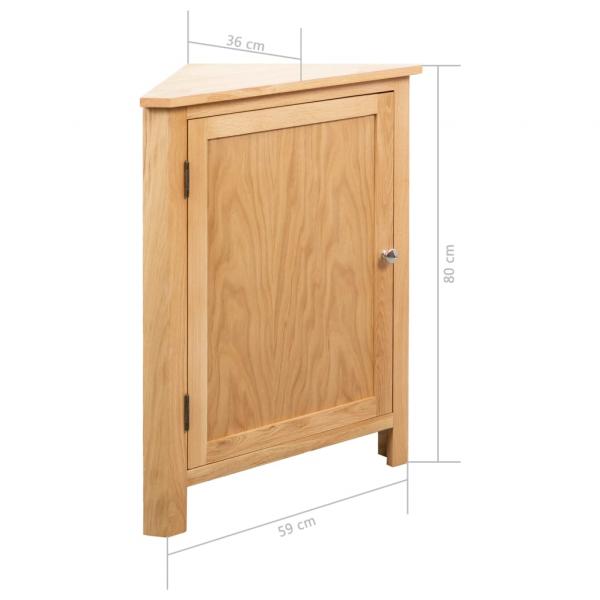 Eckschrank 59x45x80 cm Massivholz Eiche