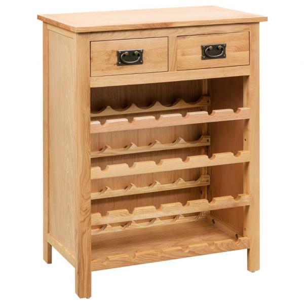 ARDEBO.de - Weinschrank 72x32x90 cm Massivholz Eiche