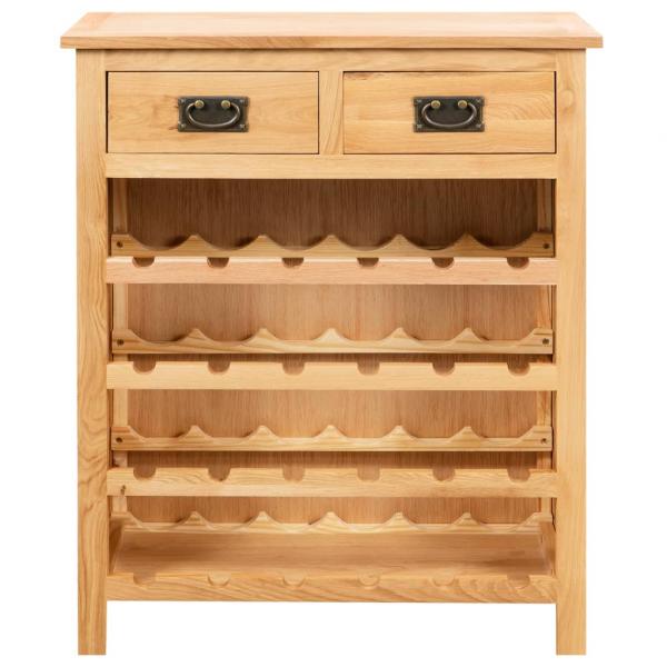 Weinschrank 72x32x90 cm Massivholz Eiche