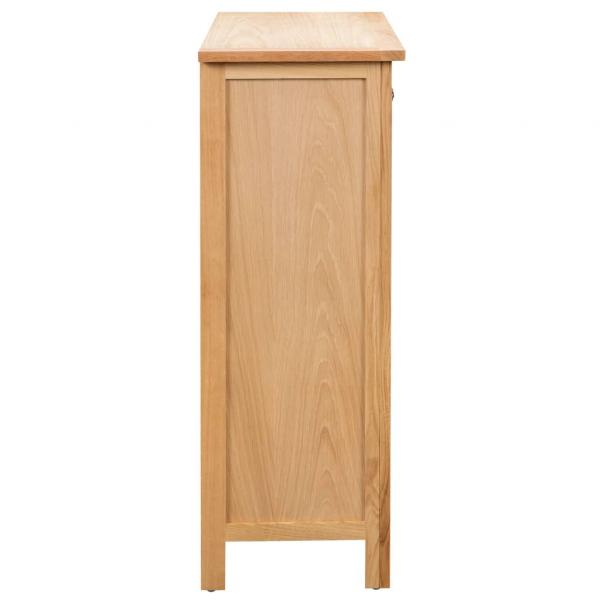 Weinschrank 72x32x90 cm Massivholz Eiche