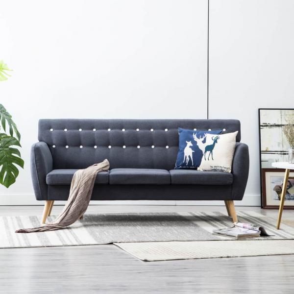 ARDEBO.de - 3-Sitzer-Sofa Stoff 172x70x82 cm Dunkelgrau