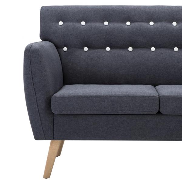 3-Sitzer-Sofa Stoff 172x70x82 cm Dunkelgrau