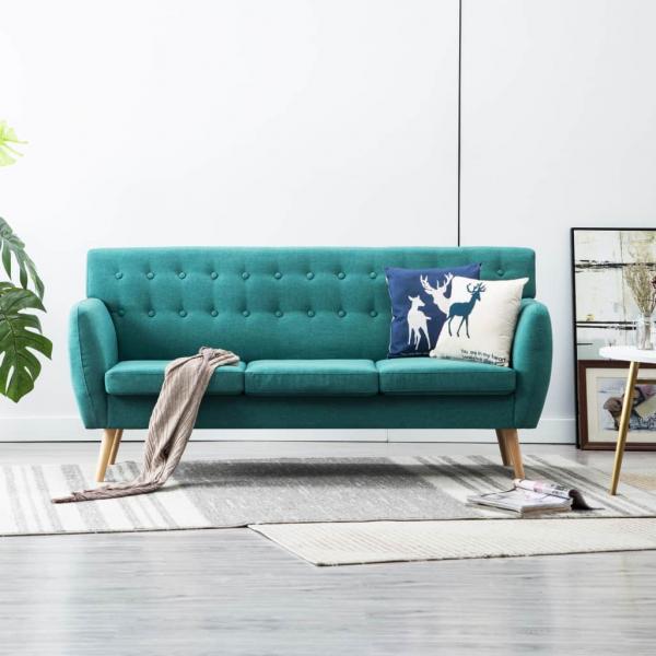 ARDEBO.de - 3-Sitzer-Sofa Stoff 172x70x82 cm Grün