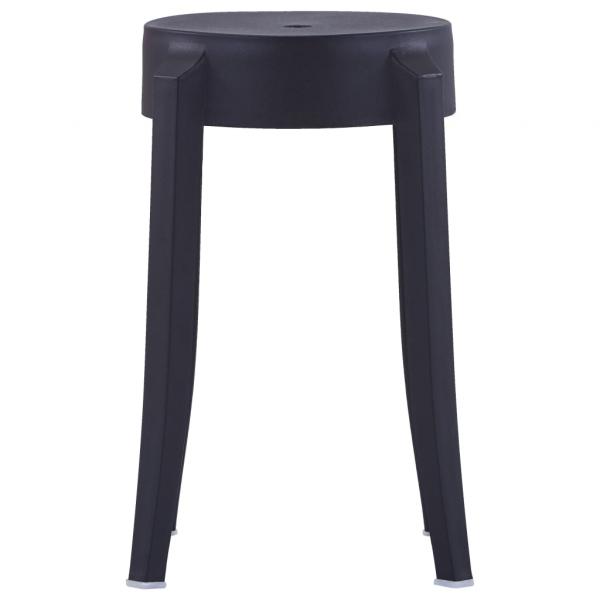 Stapelbare Hocker 4 Stk. Schwarz Kunststoff