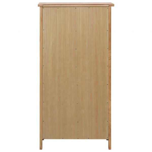 Weinschrank 56 x 32 x 110 cm Massivholz Eiche