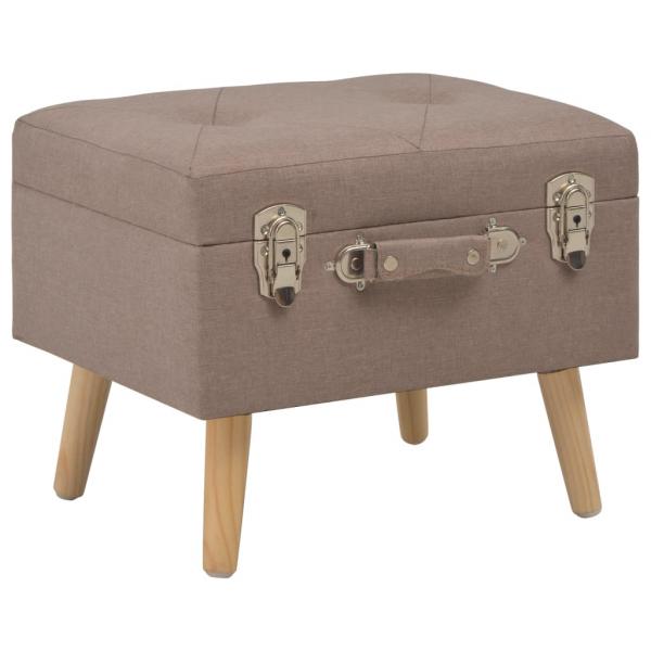 ARDEBO.de - Hocker mit Stauraum 40 cm Braun Stoff