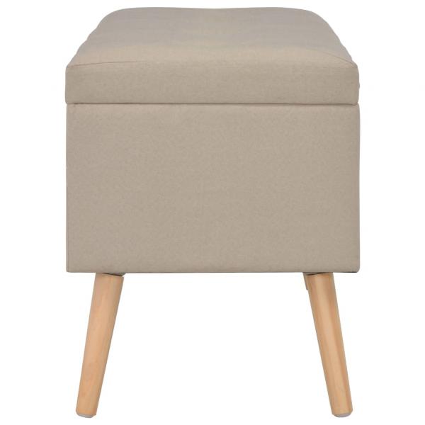 Hocker mit Stauraum 3 Stk. Beige Stoff