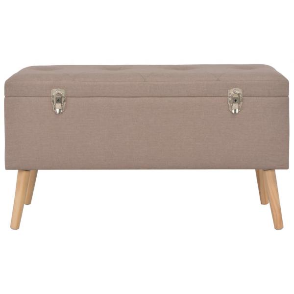 Hocker mit Stauraum 3 Stk. Braun Stoff