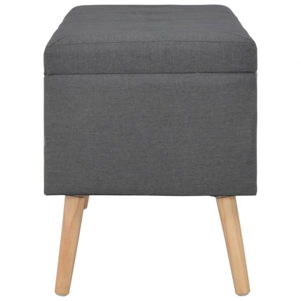 Hocker mit Stauraum 3 Stk. Dunkelgrau Stoff