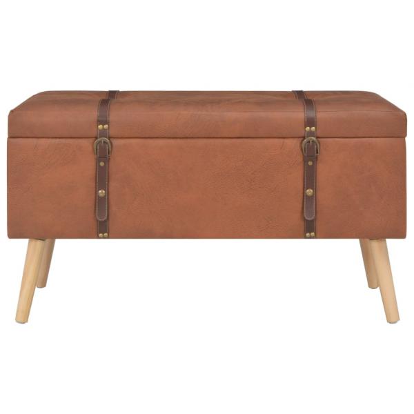 Hocker mit Stauraum 3 Stk. Hellbraun Kunstleder