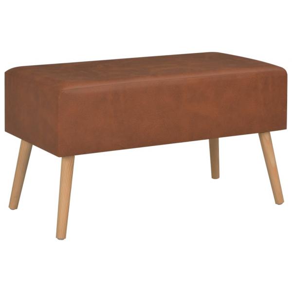 Couchtisch Braun 80 x 40 x 46 cm Kunstleder  