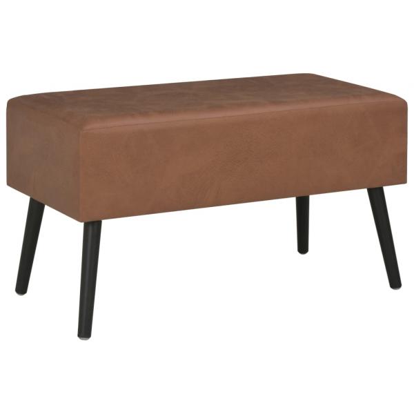 Couchtisch Dunkelbraun 80 x 40 x 46 cm Kunstleder  