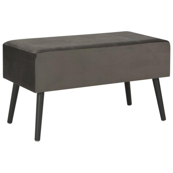 Couchtisch Grau 80 x 40 x 46 cm Samt  