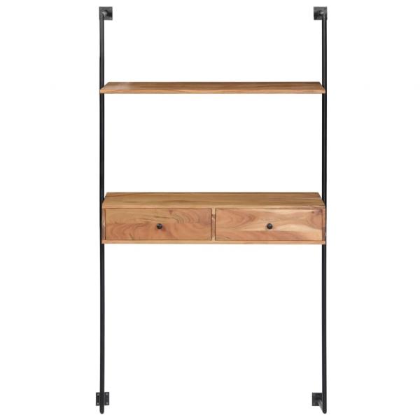 Wandschreibtisch 90 x 40 x 170 cm Massivholz Akazie