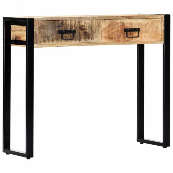 ARDEBO.de - Konsolentisch 90 x 30 x 75 cm Massivholz Mango