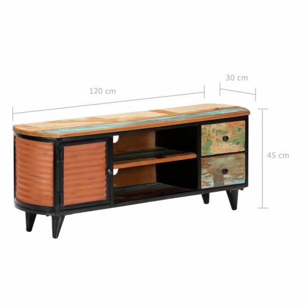 TV-Schrank 120x30x45 cm Altholz Massiv