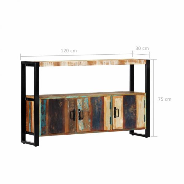 Sideboard 120x30x75 cm Altholz Massiv 