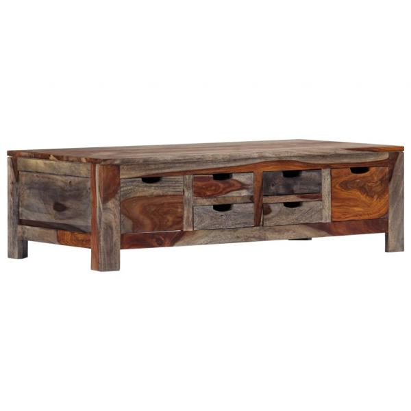 Couchtisch Grau 100 x 50 x 30 cm Massivholz