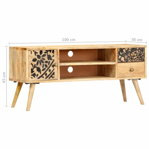 TV-Schrank 100 x 30 x 45 cm Massivholz Mango