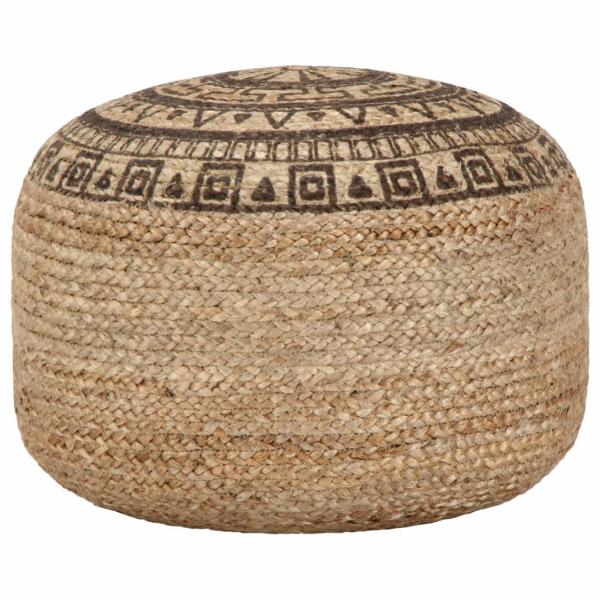 ARDEBO.de - Handgefertigter Sitzpuff Braun 45 x 30 cm Jute