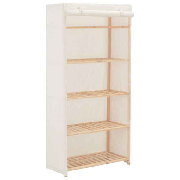 ARDEBO.de - Kleiderschrank Weiß 79 x 40 x 170 cm Stoff